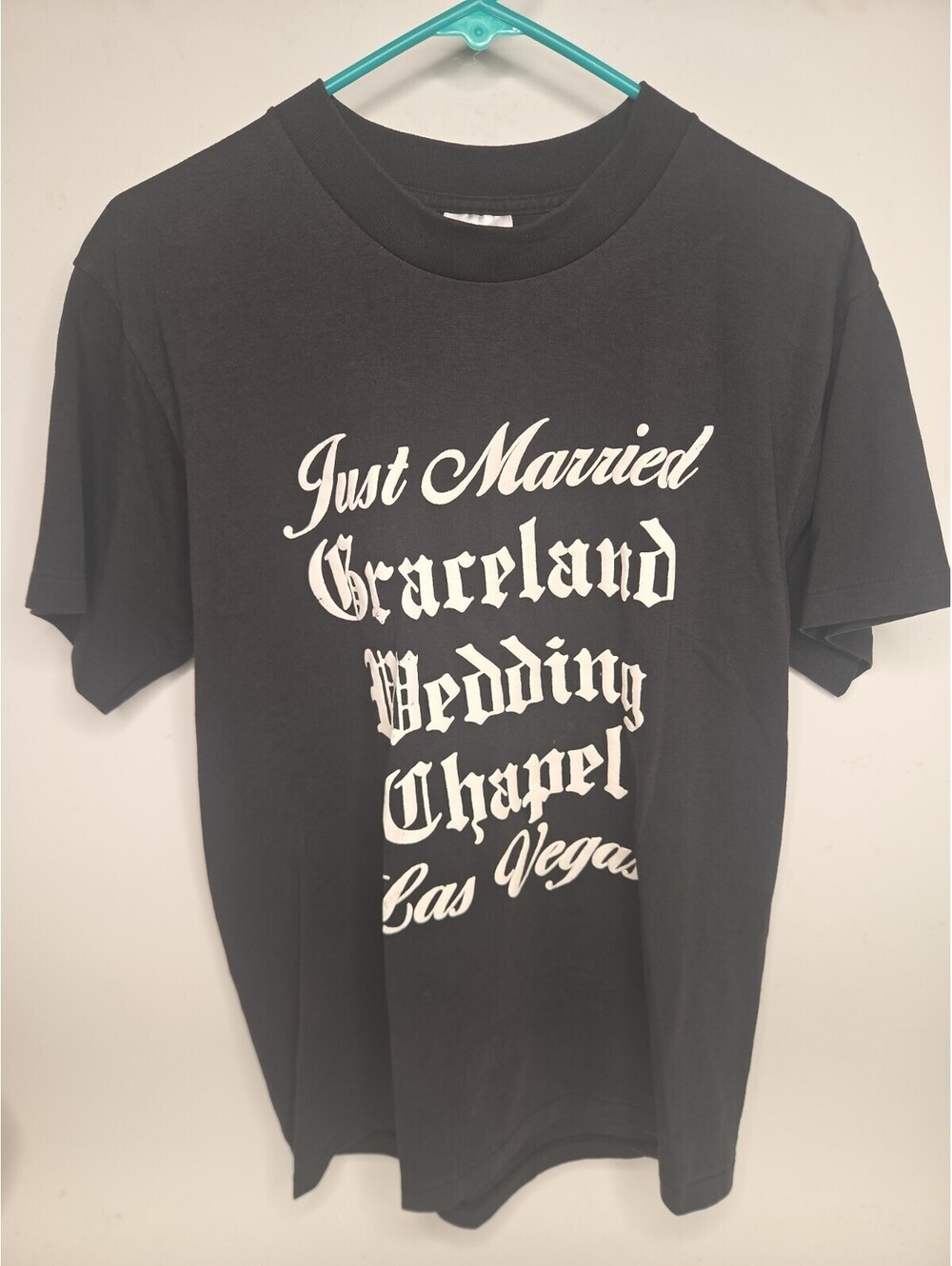 Vintage 90s Graceland Wedding Chapel Las Vegas T Shirt L Oneita Single Stitch